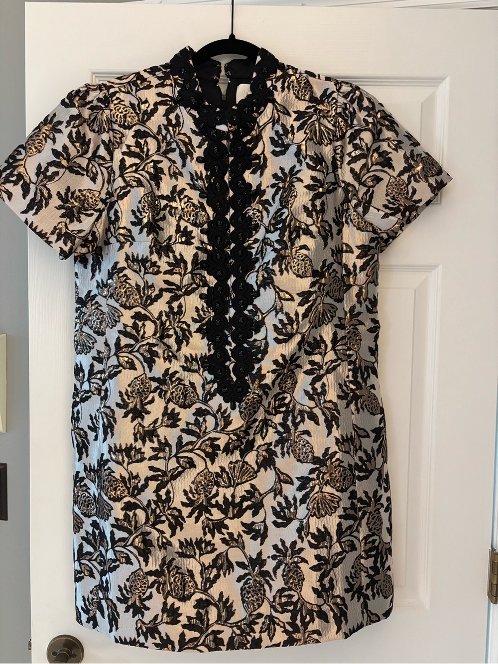 Lilly Pulitzer Black and White Teddy Jacquard shift Embroidered Dress